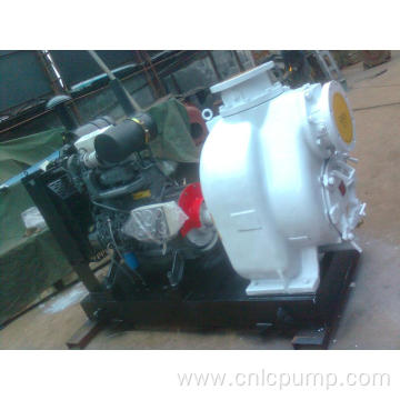 Self priming centrifugal pump with diesel engine